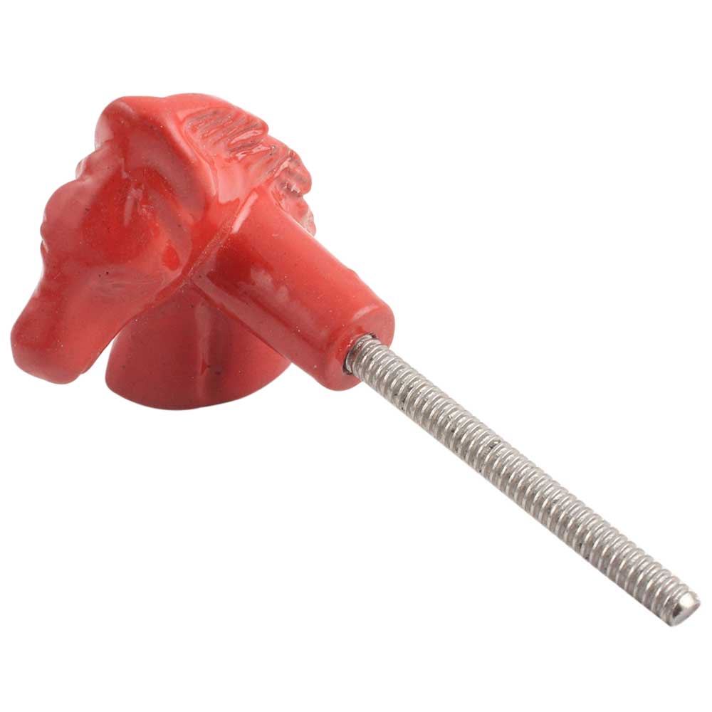 Red Horse Metal Knobs